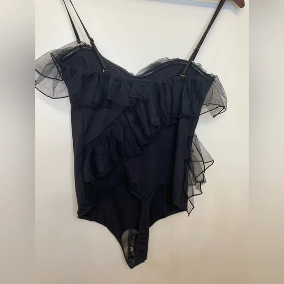 NEW Free People|| Ruffle Black Body Suit - Picture 2 of 10